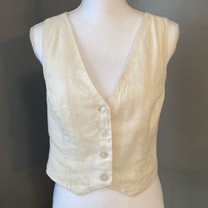 Off-white Abercrombie linen vest - size Medium
